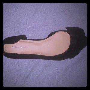 NEW Torrid black faux suede flat with bow 12w